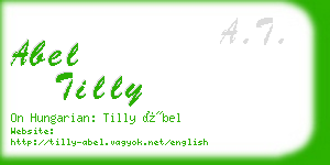 abel tilly business card